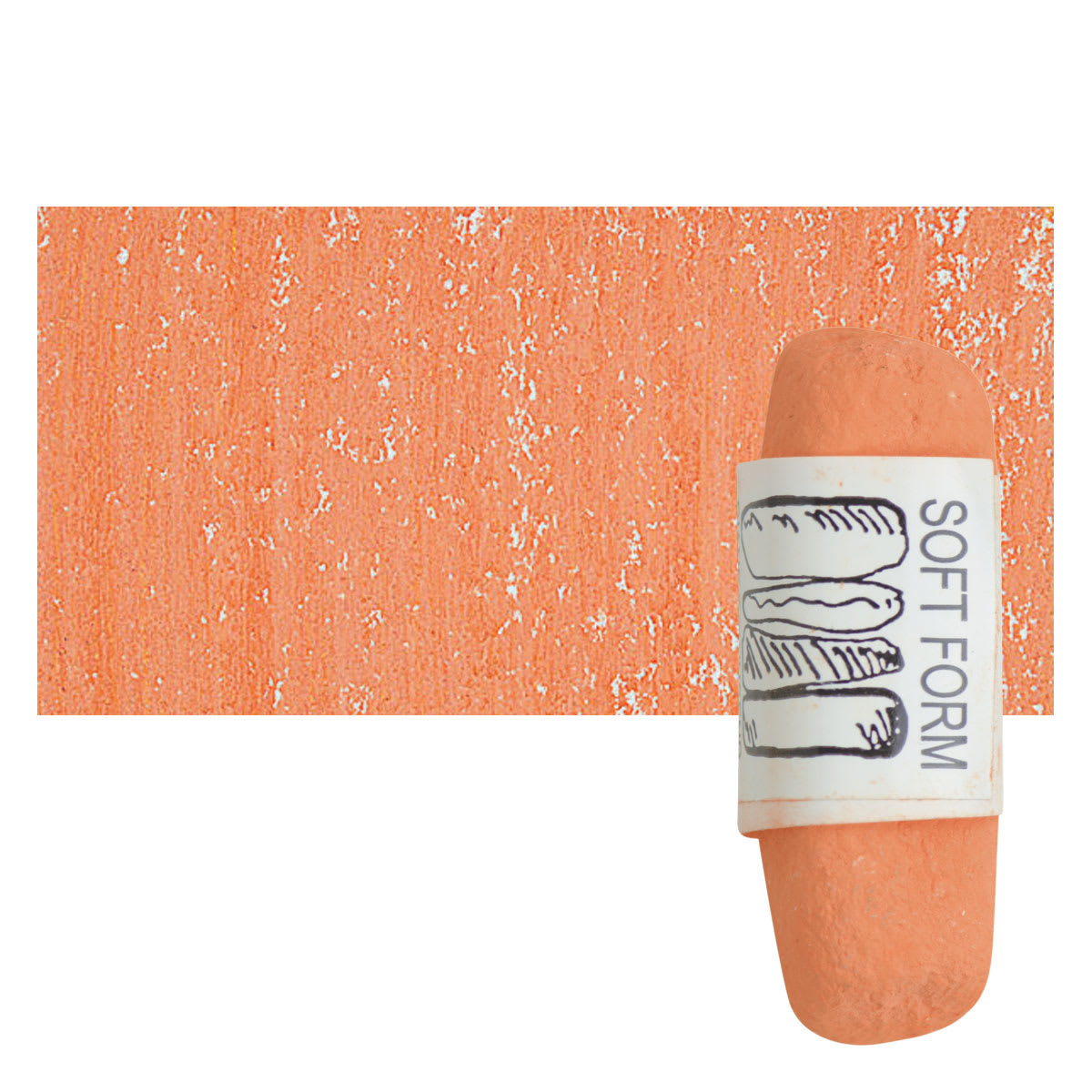 Townsend Artists' Soft Form Pastel - Salmon 095 pastel and swatch