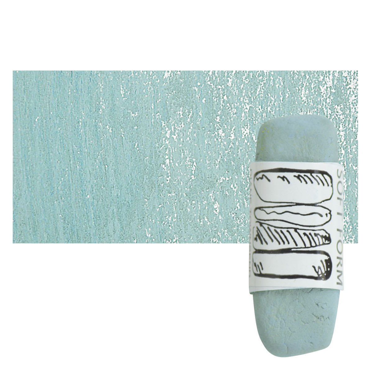 Townsend Artists' Soft Form Pastel - Turquoise Green (Light) pastel and swatch