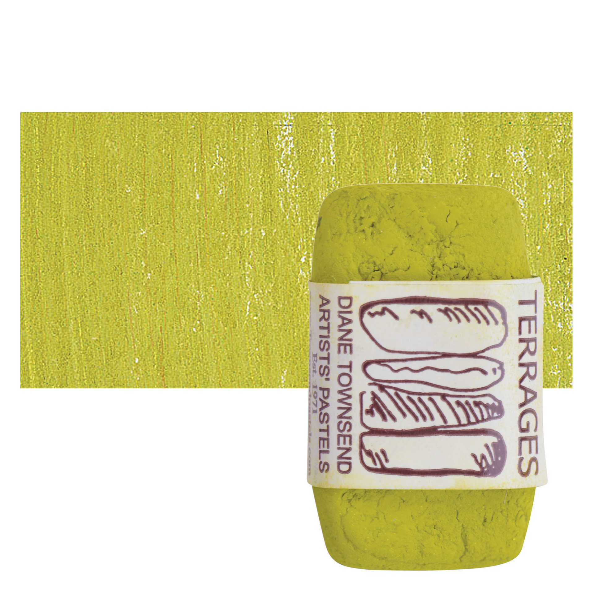 Townsend Terrages Pastel - Yellow Green 158 pastel and swatch