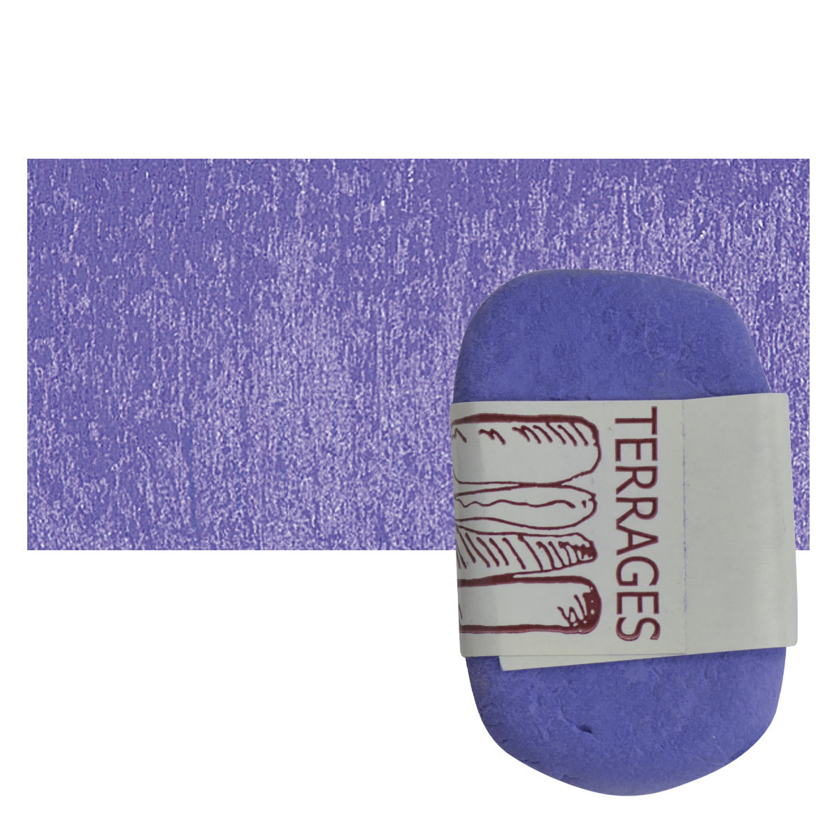 Townsend Terrages Pastel - Blue Violet Gray pastel and swatch