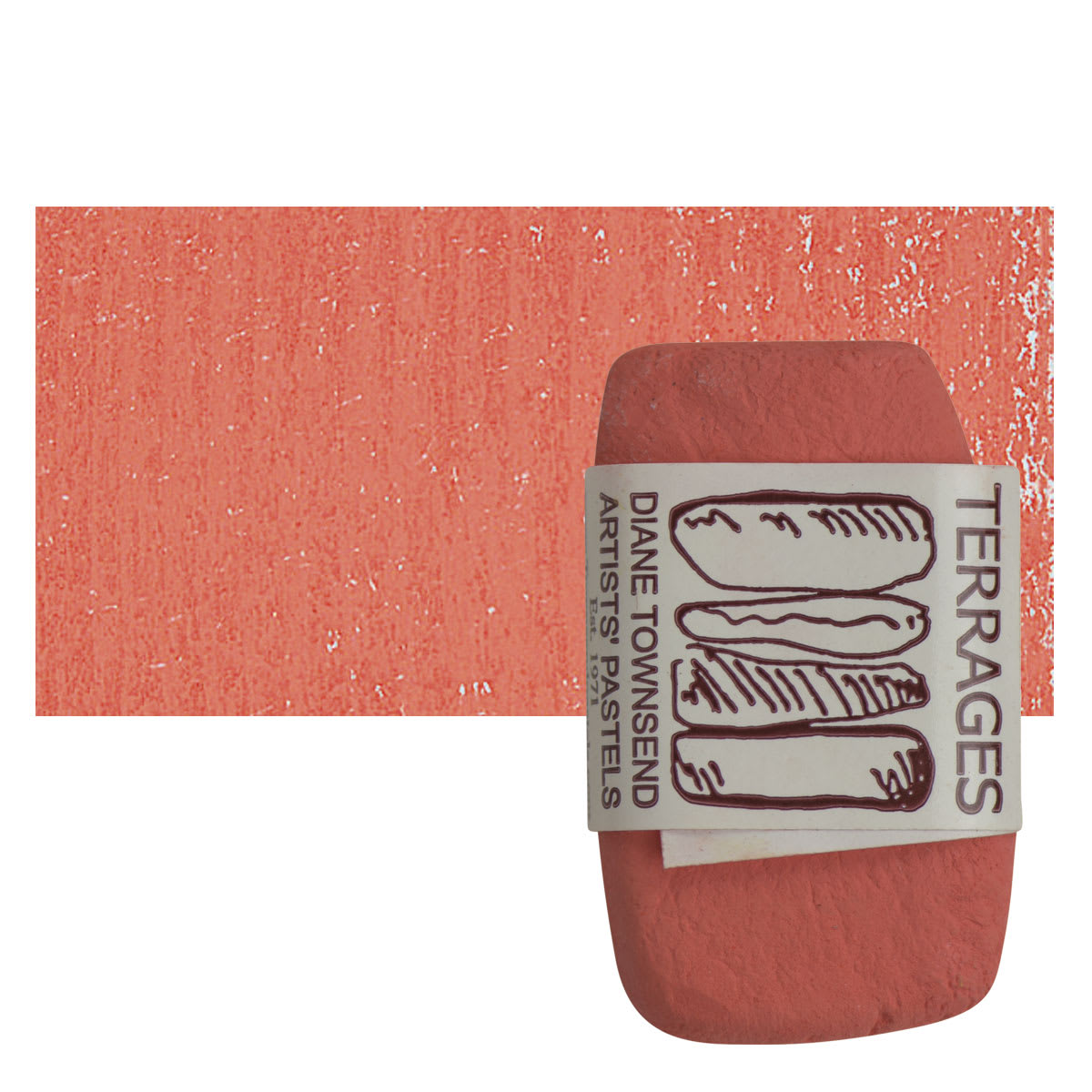 Townsend Terrages Pastel - Cadmium Red Light 54 pastel and swatch