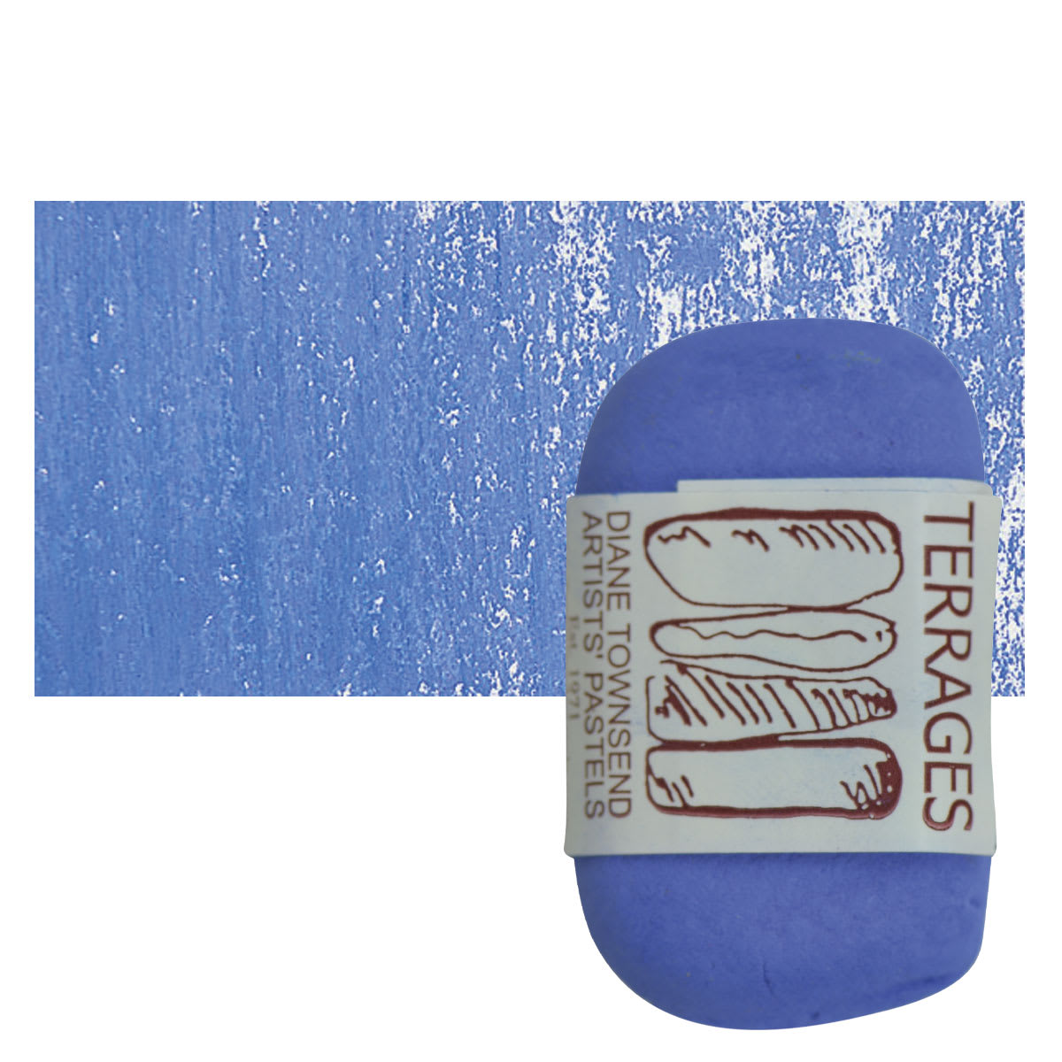 Townsend Terrages Pastel - Cobalt Blue Hue 13 pastel and swatch