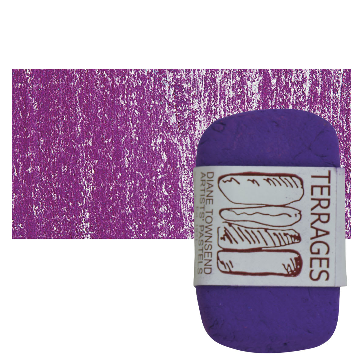 Townsend Terrages Pastel - Quinacridone Magenta 181 pastel and swatch