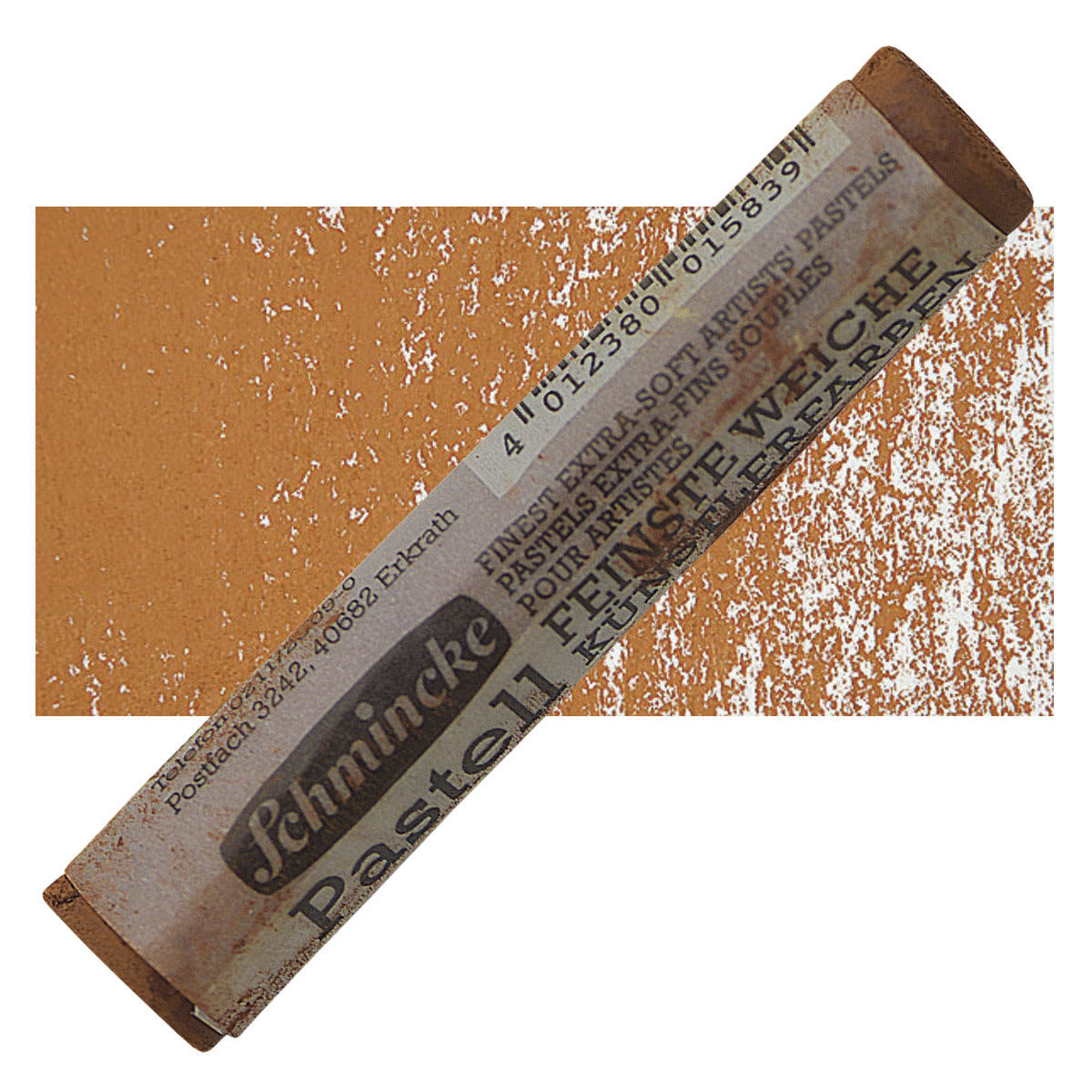 Schmincke Soft Pastel - Burnt Green Earth D pastel and swatch