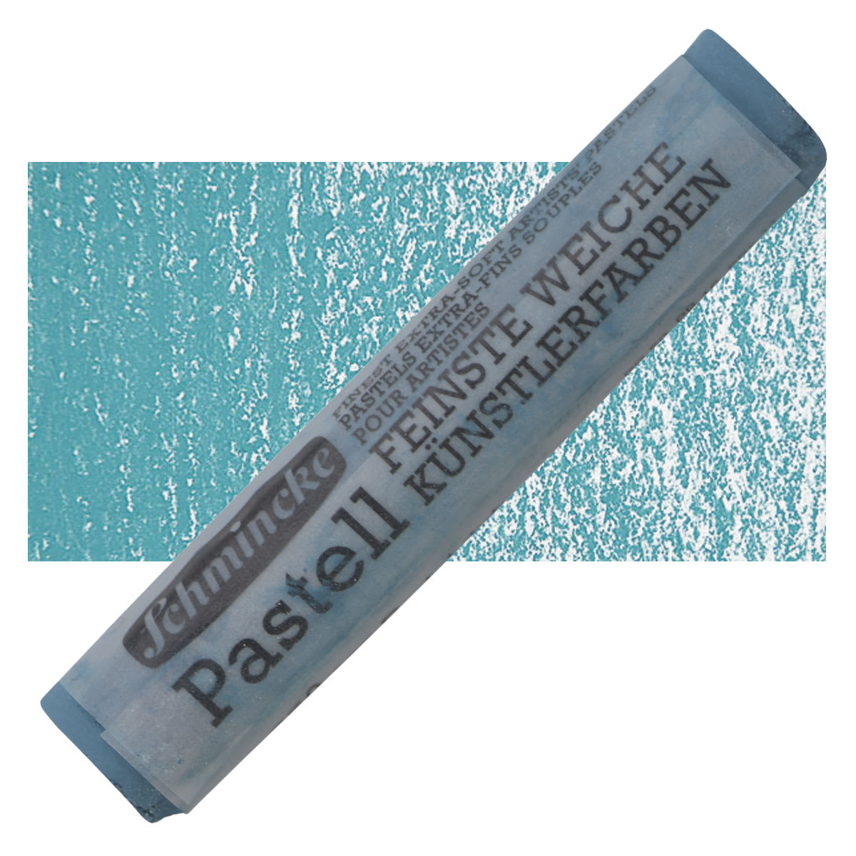 Schmincke Soft Pastel - Cobalt Turquoise B pastel and swatch