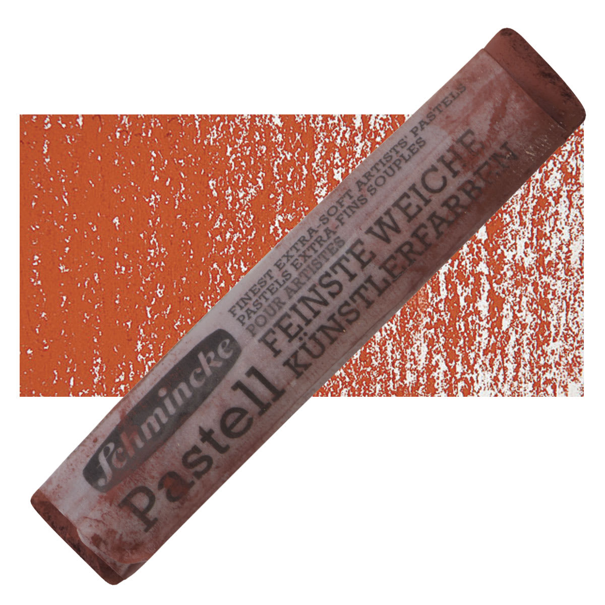 Schmincke Soft Pastel - English Red D pastel and swatch