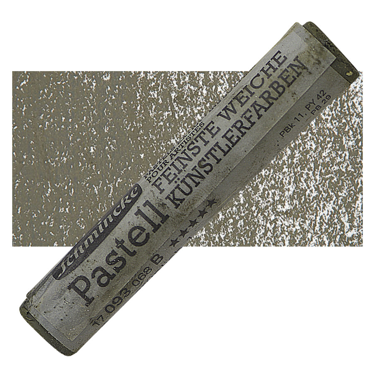 Schmincke Soft Pastel - Greenish Gray 1 B pastel and swatch