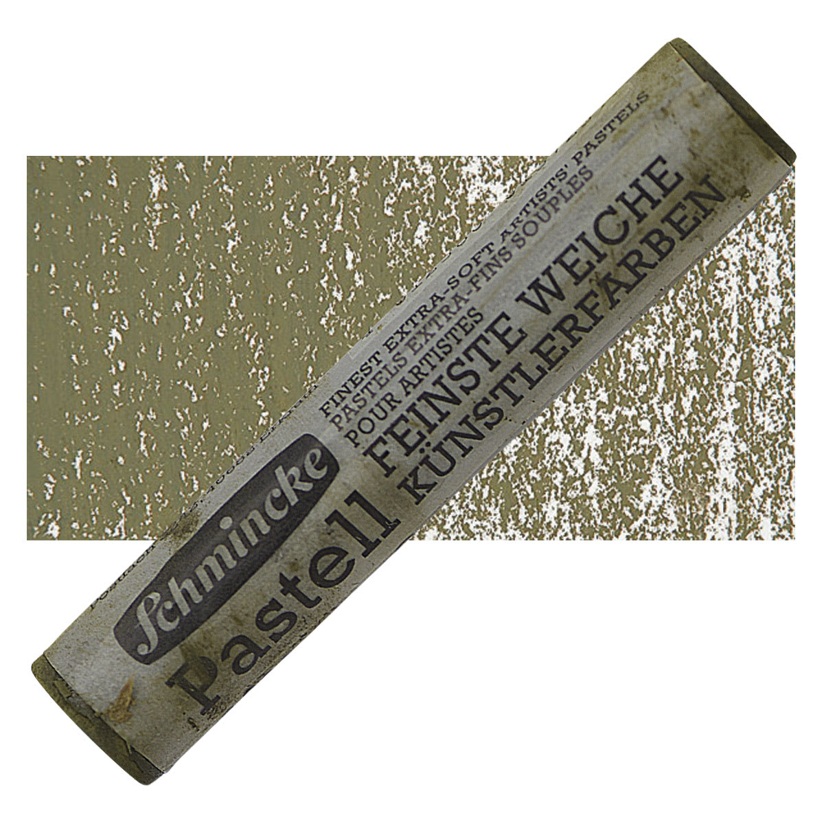 Schmincke Soft Pastel - Greenish Umber B pastel and swatch