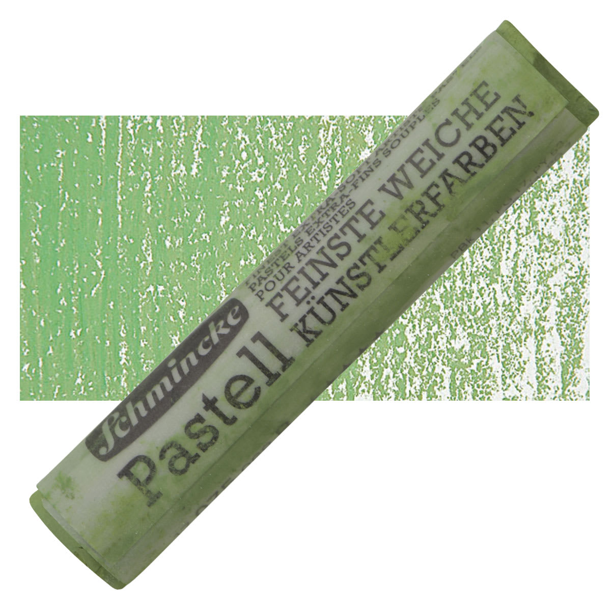 Schmincke Soft Pastel - Mossy Green 1 B pastel and swatch