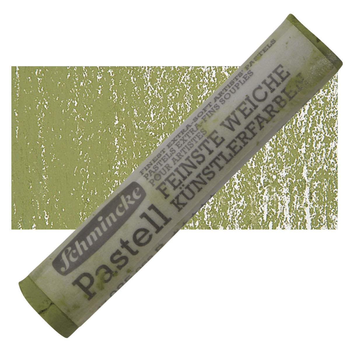 Schmincke Soft Pastel - Olive Green 1 B pastel and swatch