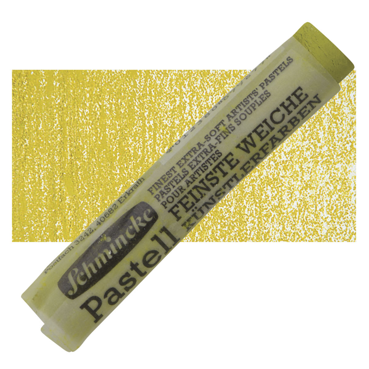 Schmincke Soft Pastel - Vanadium Yellow Light B pastel and swatch