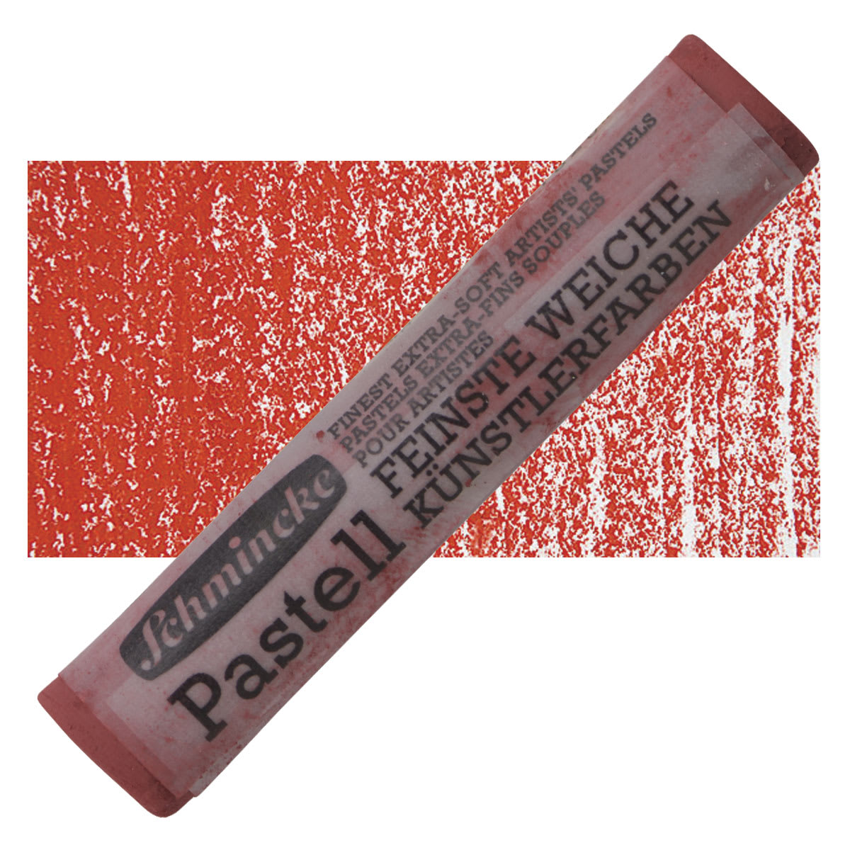 Schmincke Soft Pastel - Vermilion B pastel and swatch