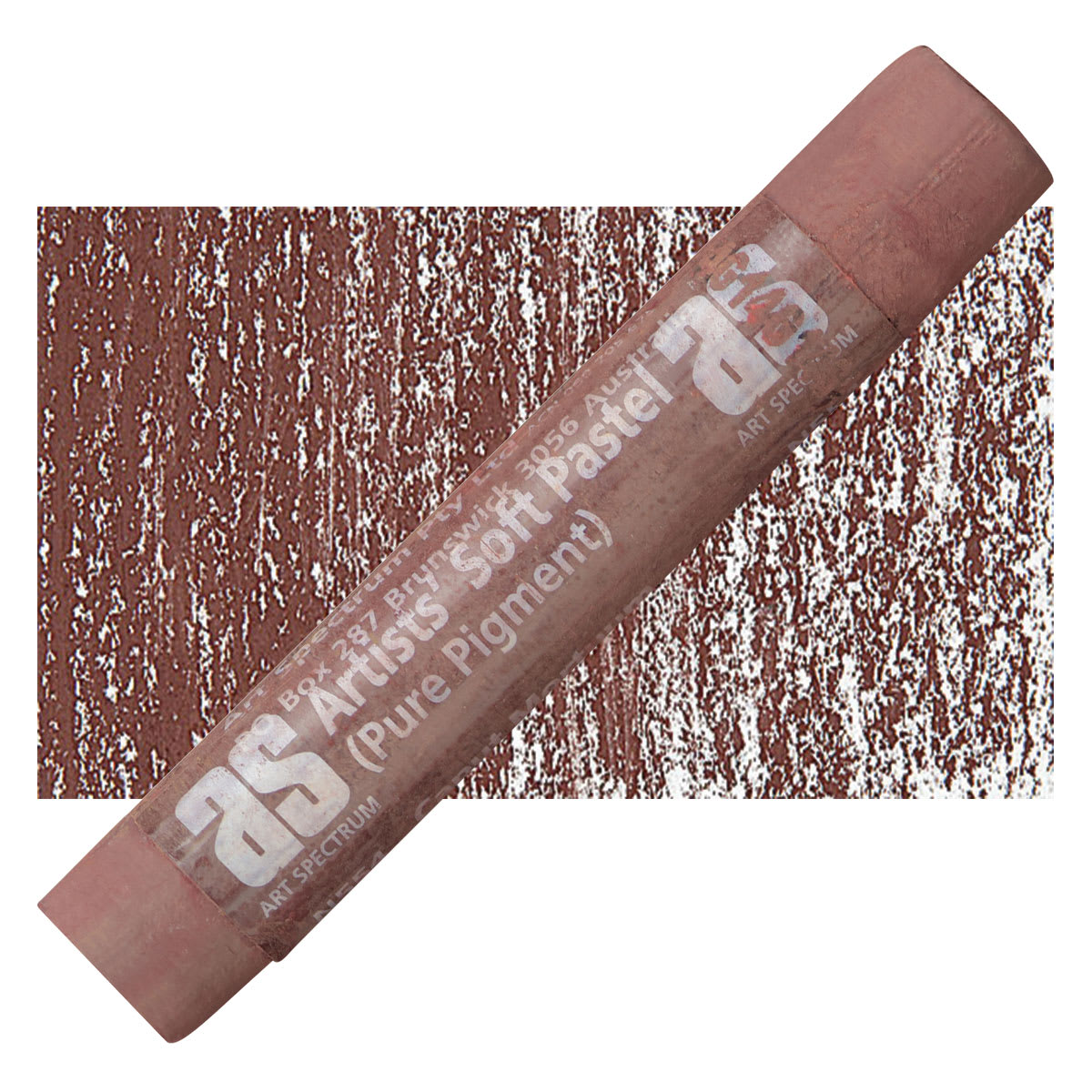 Art Spectrum Artists' Soft Pastel - Caput Mortuum 554N pastel and swatch