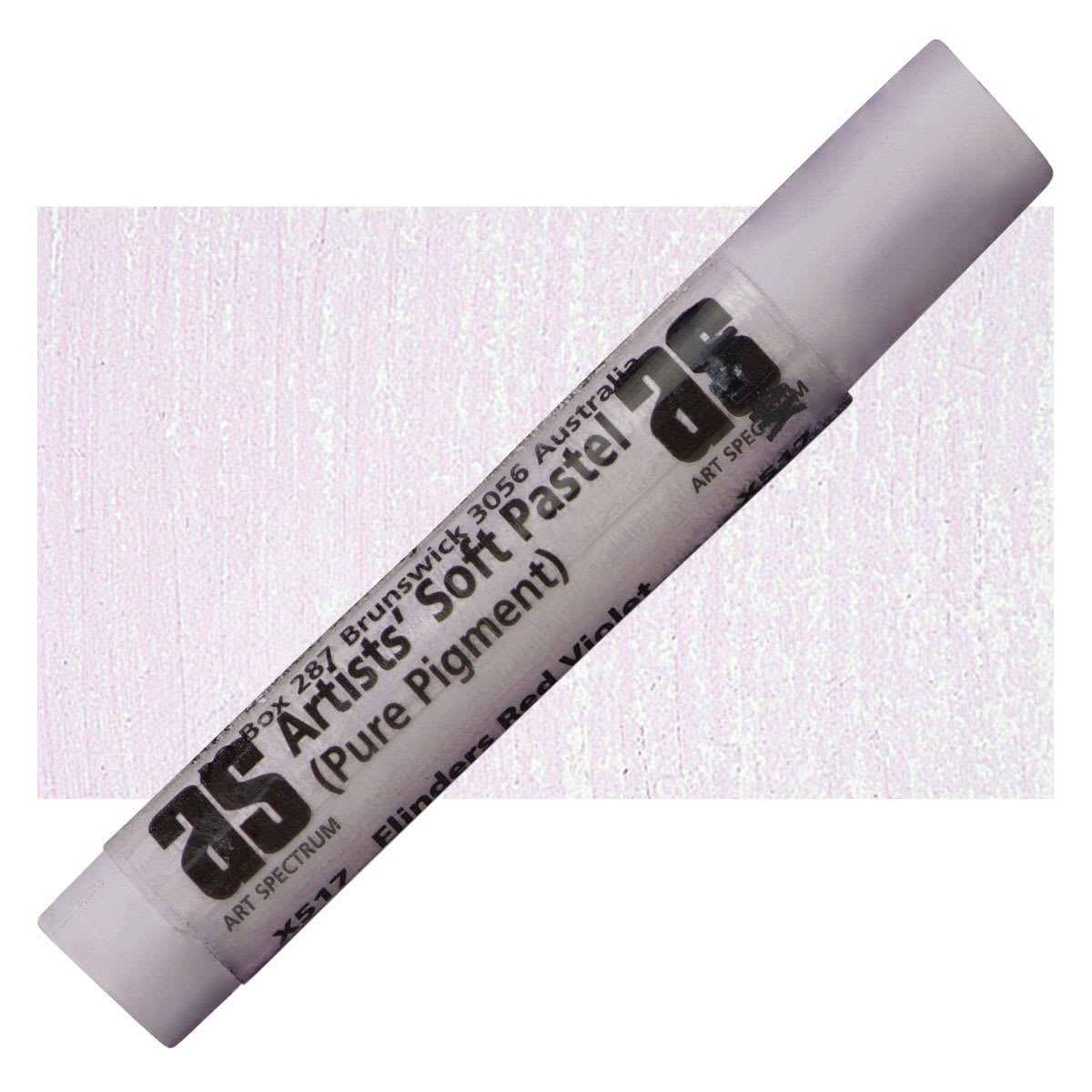 Art Spectrum Artists' Soft Pastel - Flinders Red Violet 517X pastel and swatch