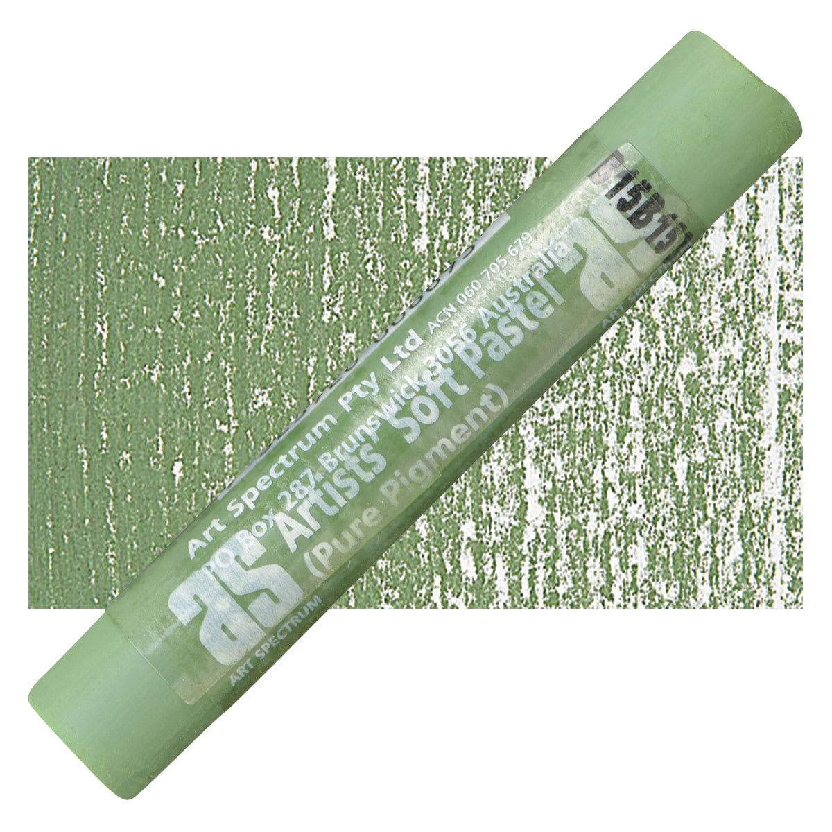Art Spectrum Artists' Soft Pastel - Green Gray 574P pastel and swatch
