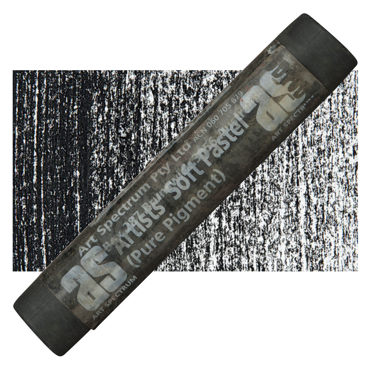 Art Spectrum Artists' Soft Pastel - Lamp Black 599P pastel and swatch