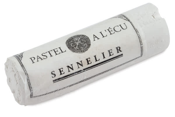 Sennelier Giant Soft Pastels - White Pastel shown at angle