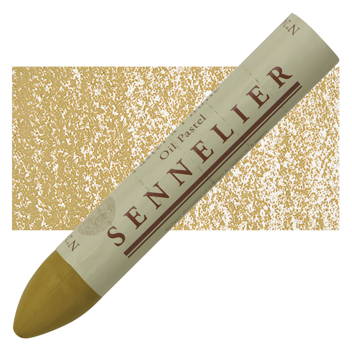 Sennelier Oil Pastel Grand - Brown Ochre oil pastel and swatch