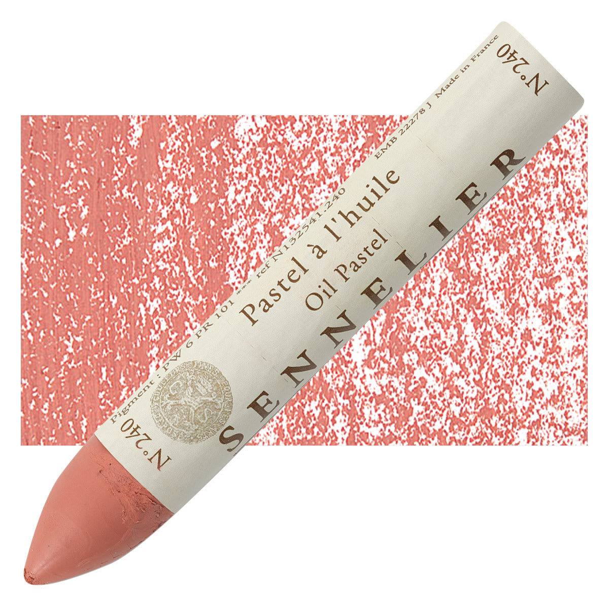 Sennelier Oil Pastel Grand - Light English Red oil pastel and swatch
