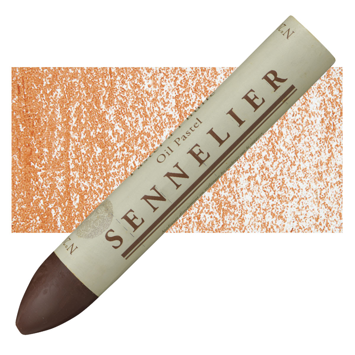 Sennelier Oil Pastel Grand - Mars Orange oil pastel and swatch