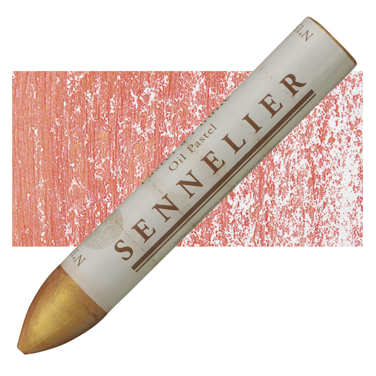Sennelier Oil Pastel Grand - Red Gold oil pastel and swatch