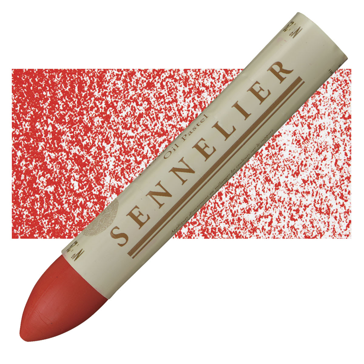 Sennelier Oil Pastel Grand - Red Light oil pastel and swatch