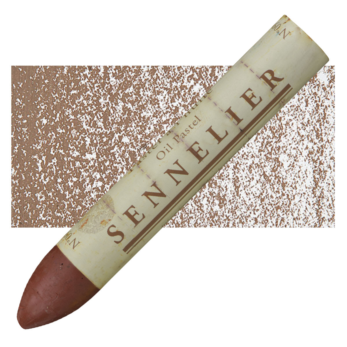 Sennelier Oil Pastel Grand - Sennelier Brown Light oil pastel and swatch