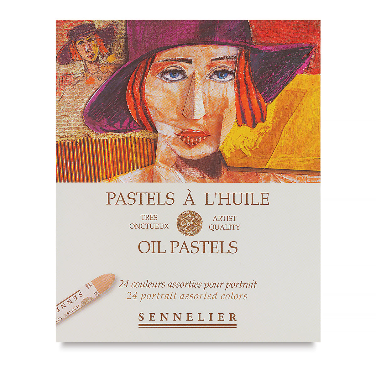 Sennelier Oil Pastel Set - Portrait Colors, Set of 24 (front of package)