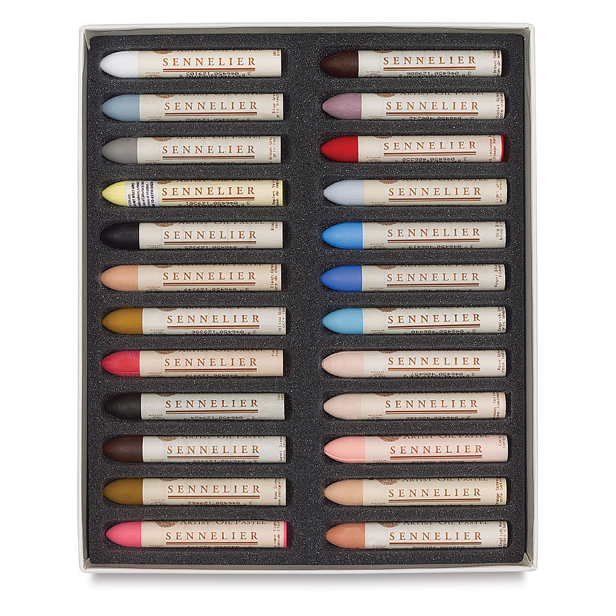 Sennelier Oil Pastel Set - Portrait Colors, Set of 24 (open to show contents)