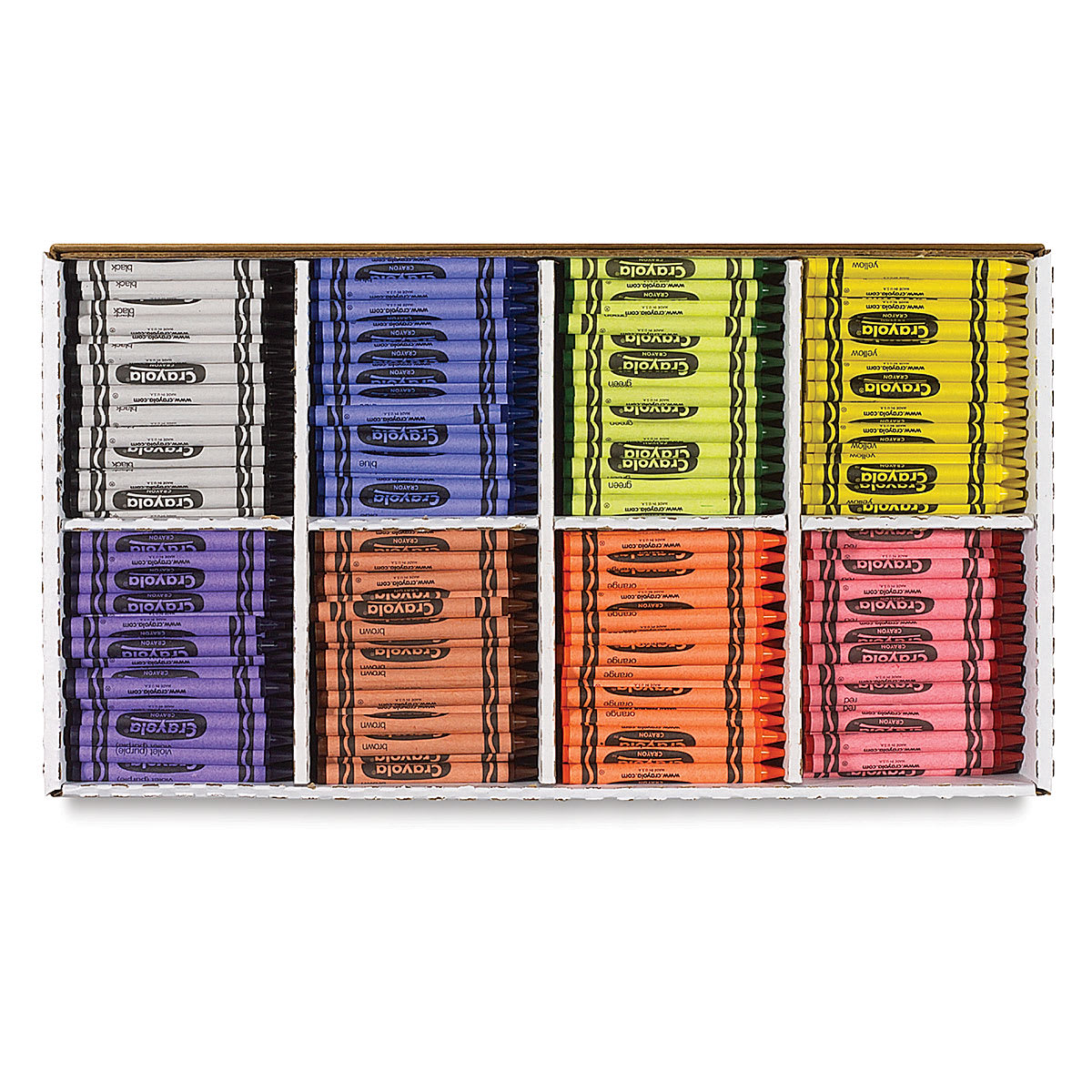 Crayola Crayons - Classpack, Pkg of 800, 8 Colors, shown