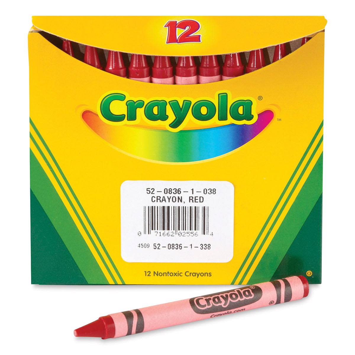 Crayola Crayons - Red, Box of 12, front of the packaging