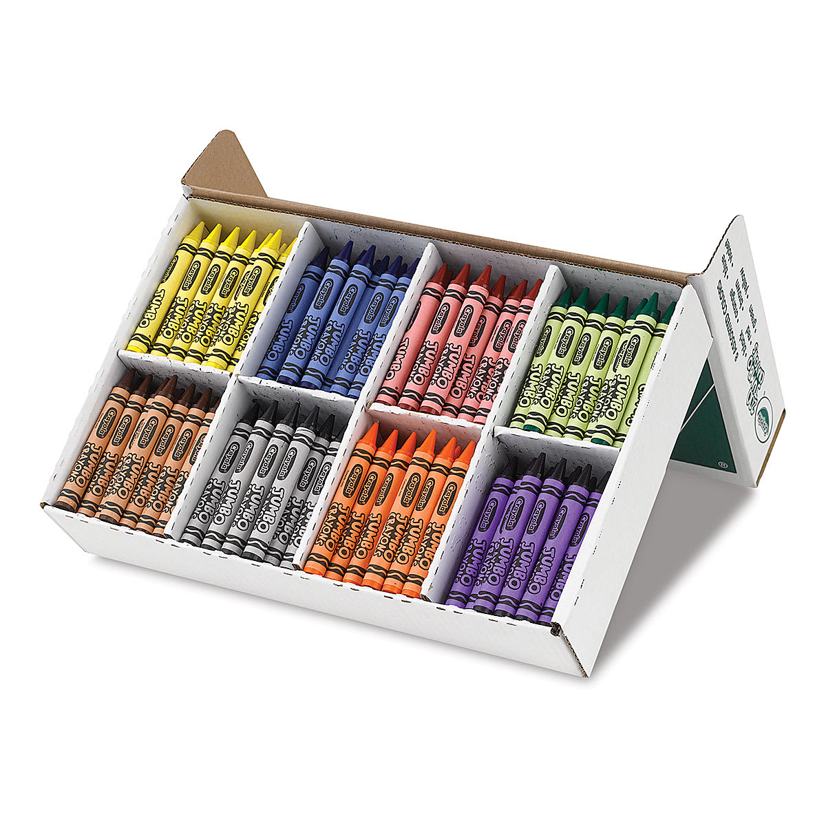 Crayola Jumbo Crayons Classpack - Pkg of 200, lid open