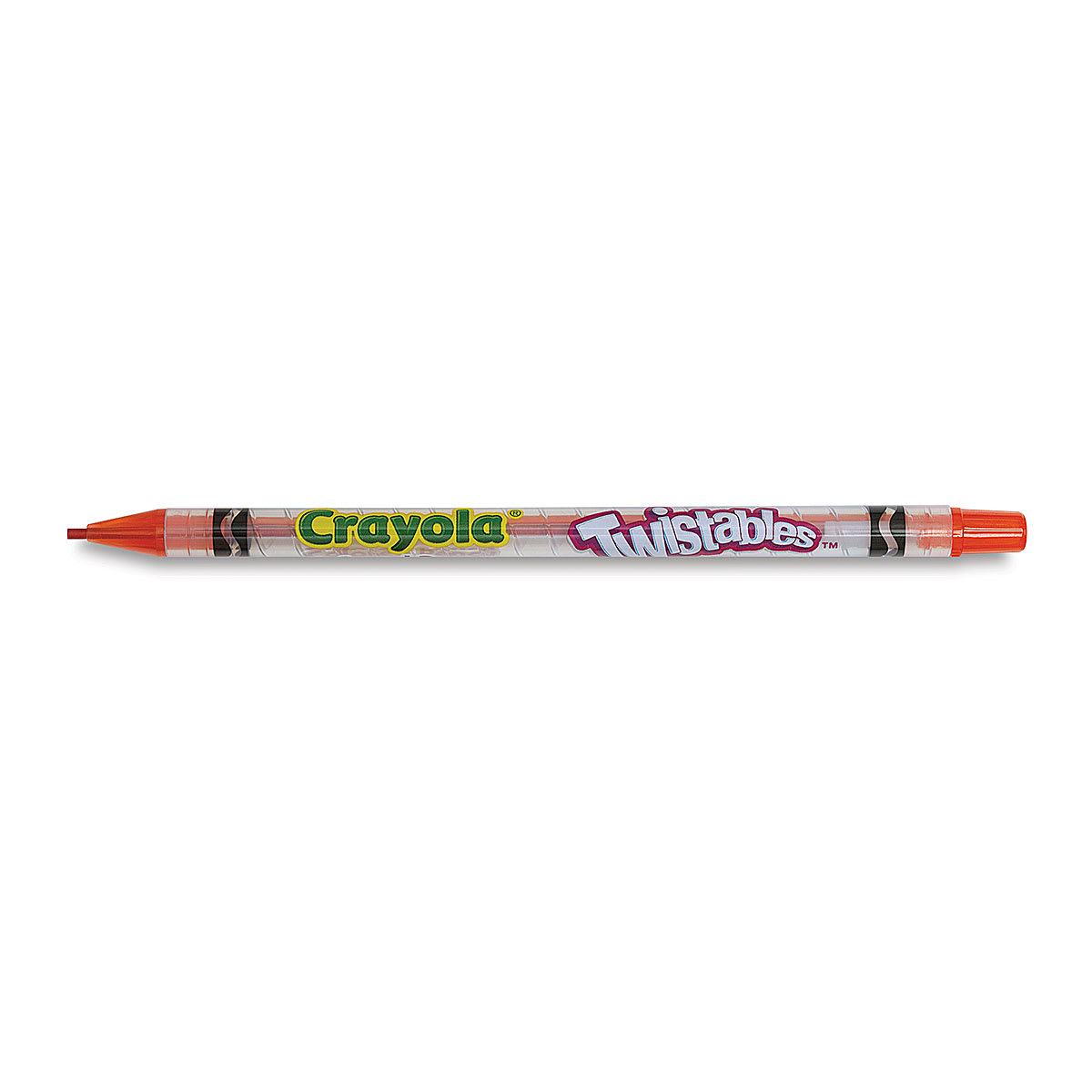 Crayola Twistables Colored Pencils - Single Orange Pencil shown horizontally