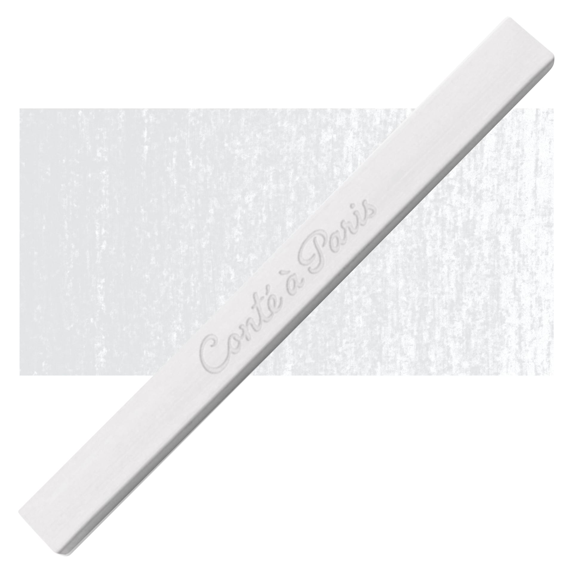 Conté à Paris Sketching Pastel Carré - White, B, Single Crayon and swatch