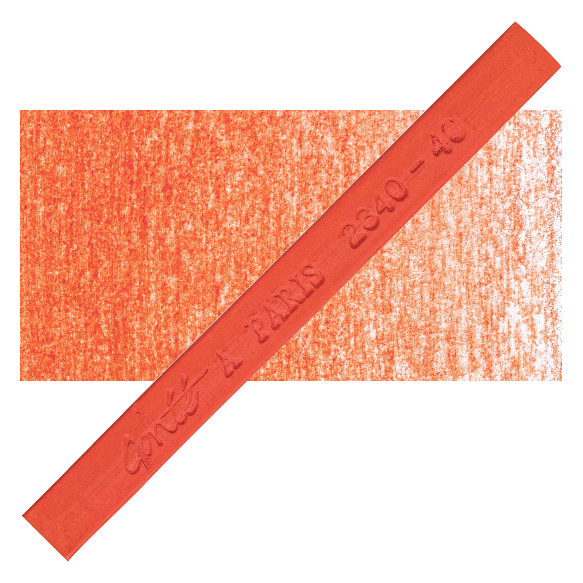 Conté à Paris Colour Pastel Carré - Red Lead 40, Single Carré and swatch