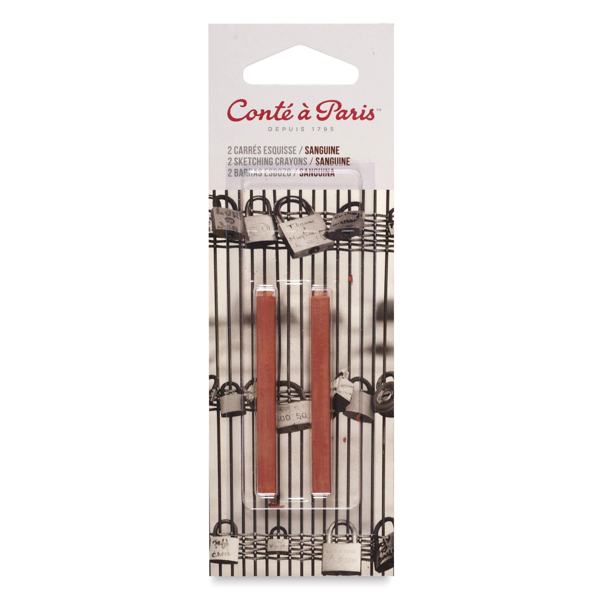 Conté à Paris Sketching Pastel Carrés - Sanguine Natural, Pack of 2