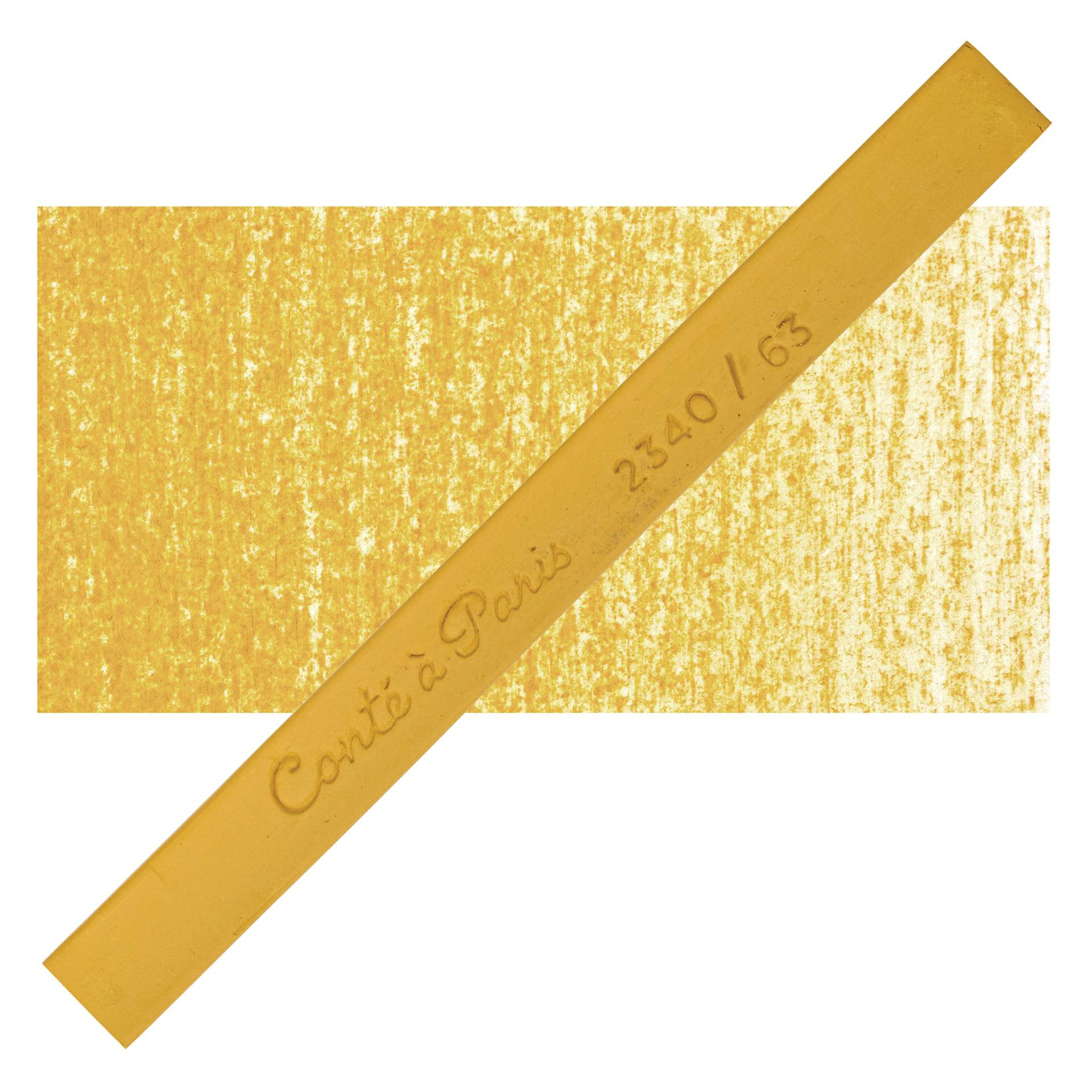 Conté à Paris Colour Pastel Carré - Gold Ochre 63, Single Carré and swatch