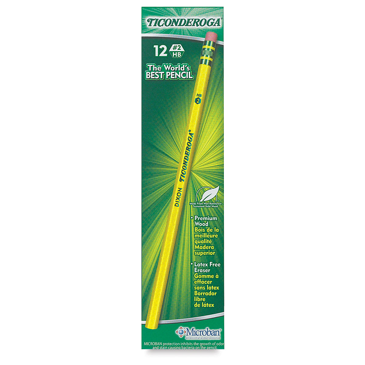 Dixon Ticonderoga Pencils - Unsharpened, Box of 12