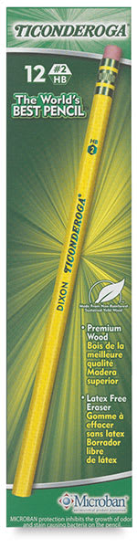 Dixon Ticonderoga Pencils - Box of 12, Unsharpened Dixon Ticonderoga Pencils - Box of 12, Unsharpened