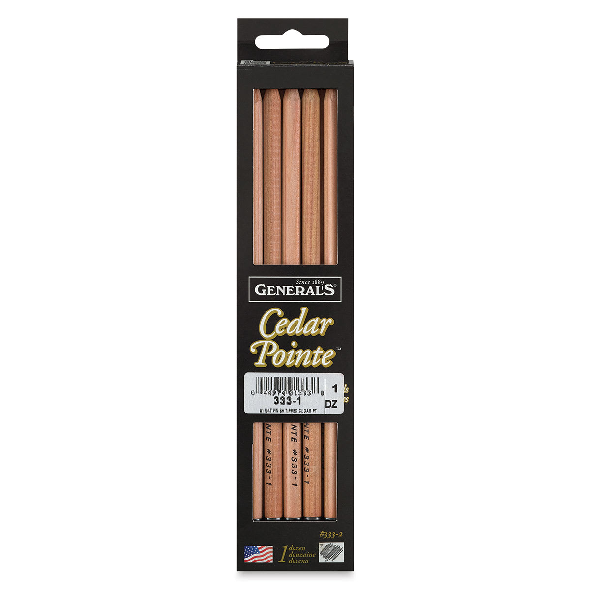 General's Cedar Pencils - Front of package of 12 No 1 pencils General's Cedar Pencils - Front of package of 12 No 1 pencils