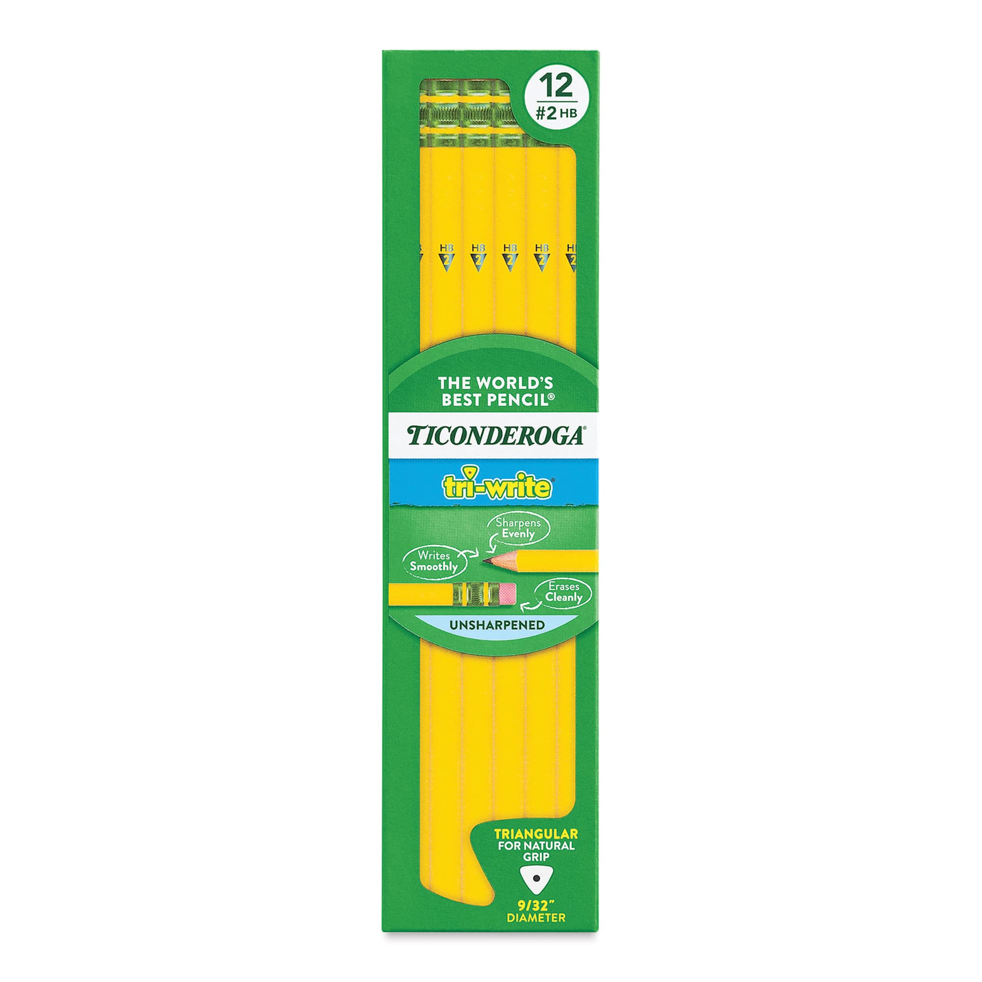 Dixon Ticonderoga Tri-Write Pencils - Box of 12, front of the box