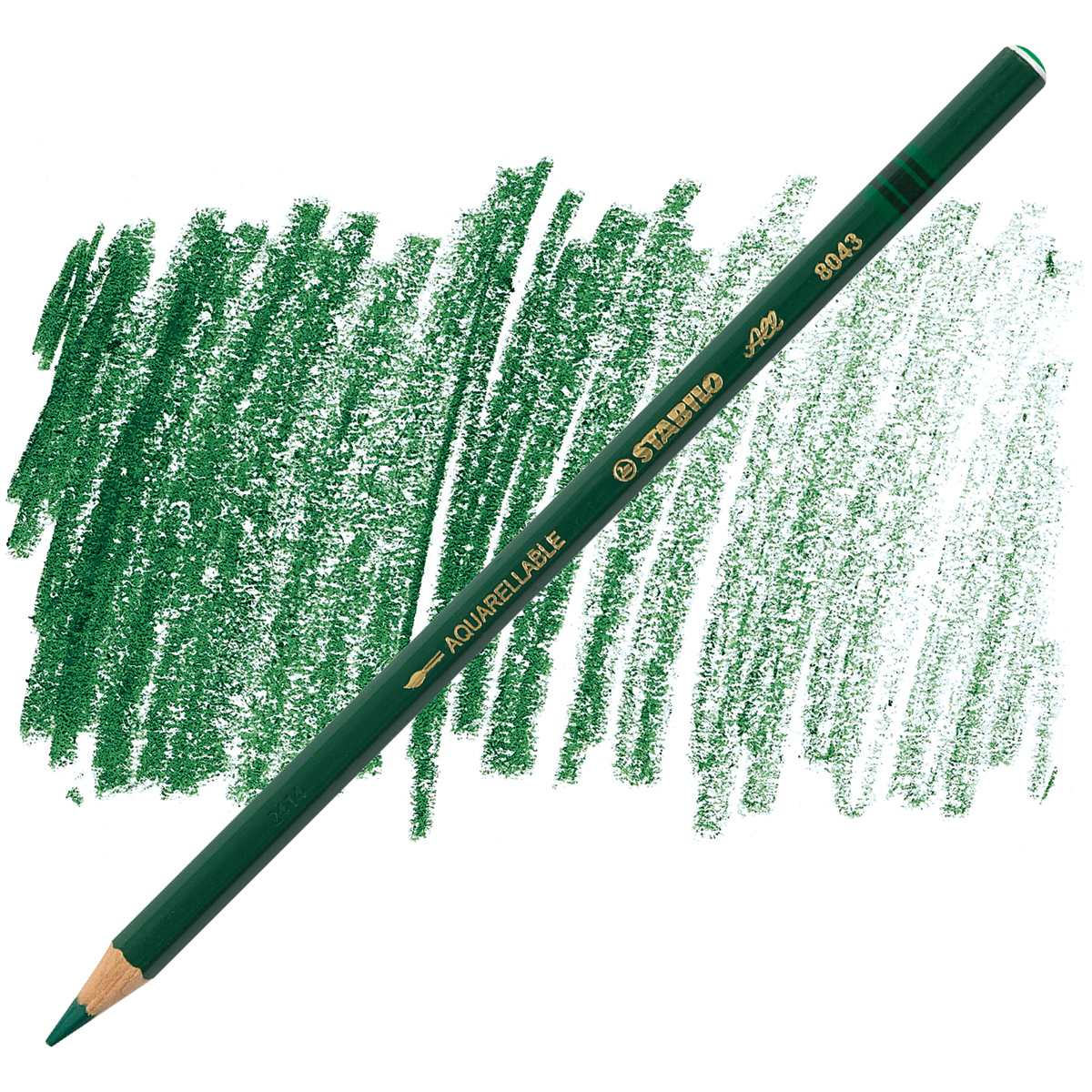 Stabilo Colored Marking Pencil - Green pencil and swatch