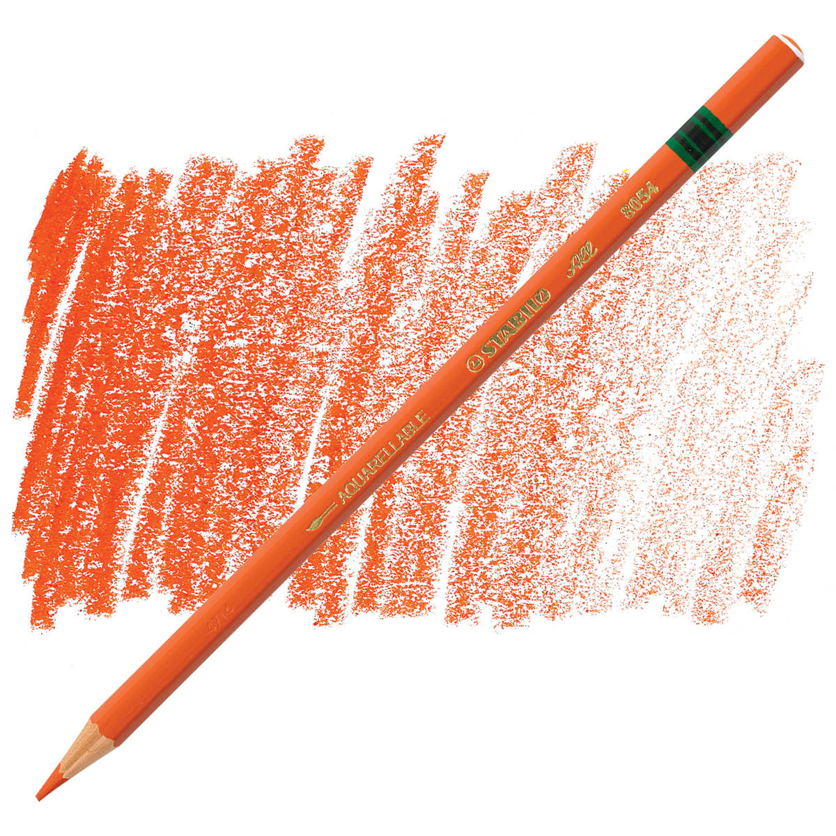 Stabilo Colored Marking Pencil - Orange pencil and swatch
