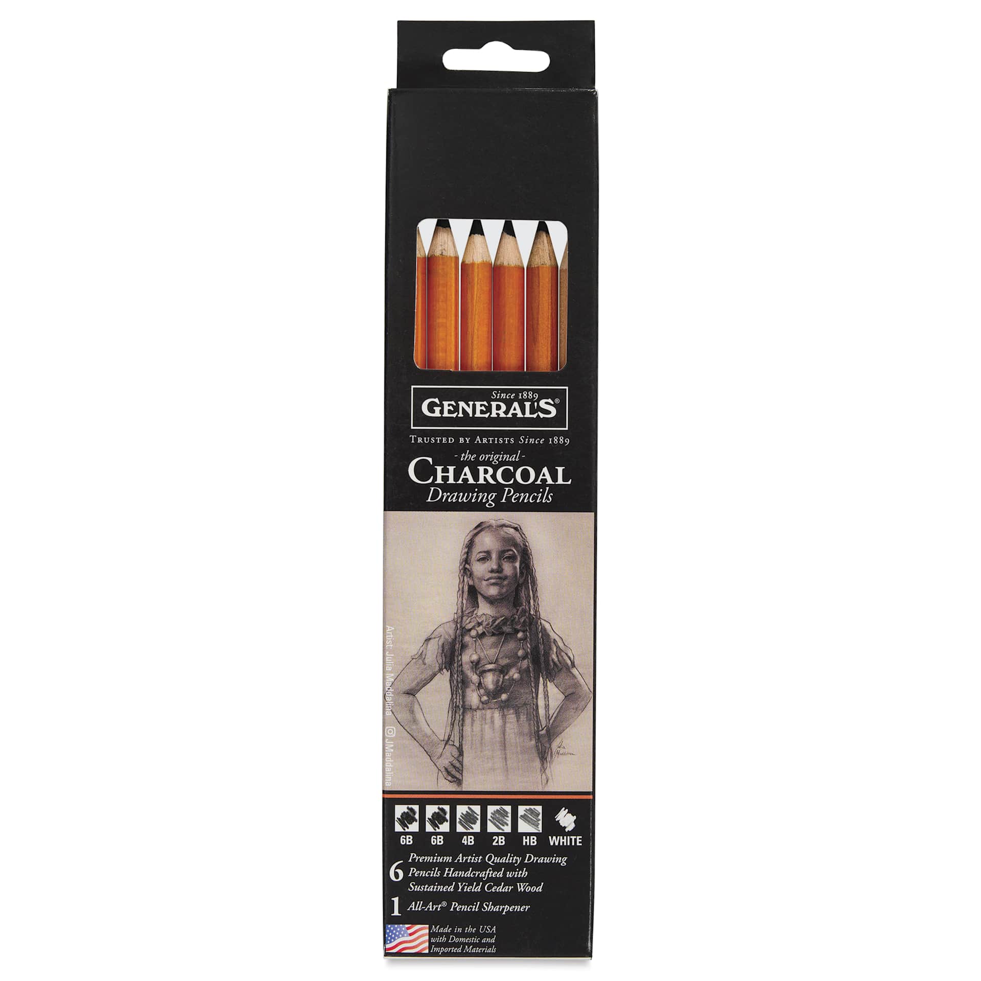 General's Charcoal Pencils - Set of 7, front of the packaging