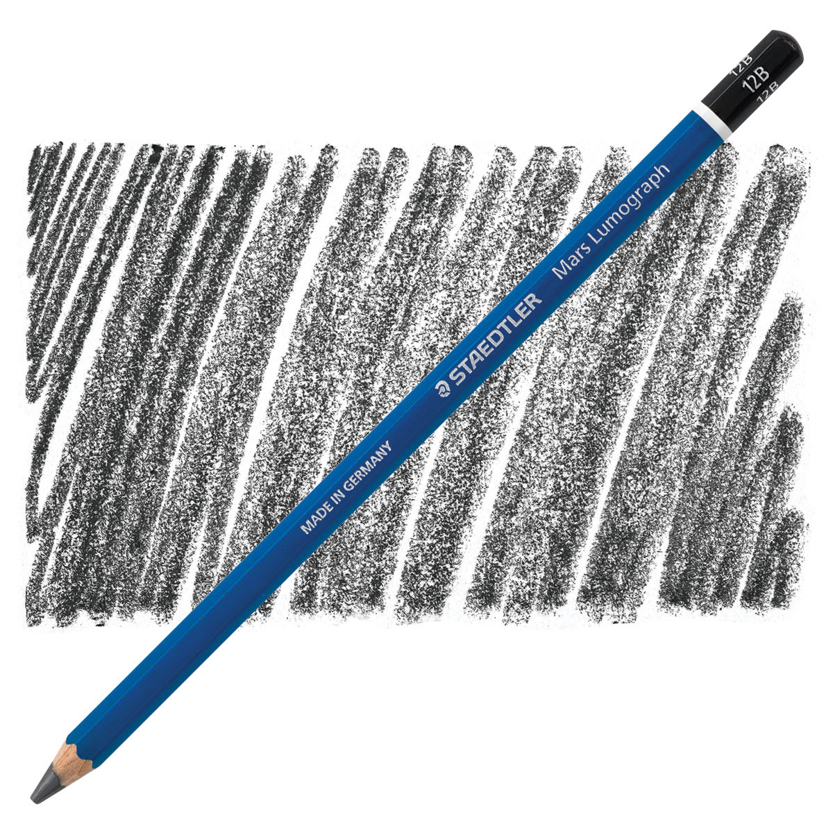 Staedtler Lumograph Drawing and Sketching Pencil - 12B pencil and swatch