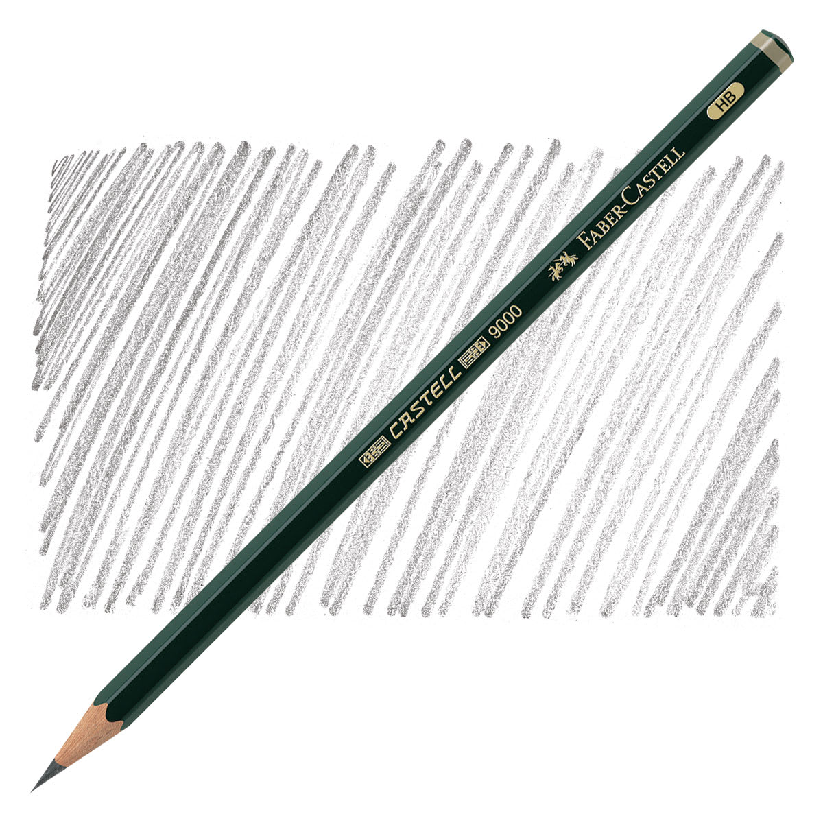 Faber-Castell 9000 Pencil - Graphite, HB pencil and swatch