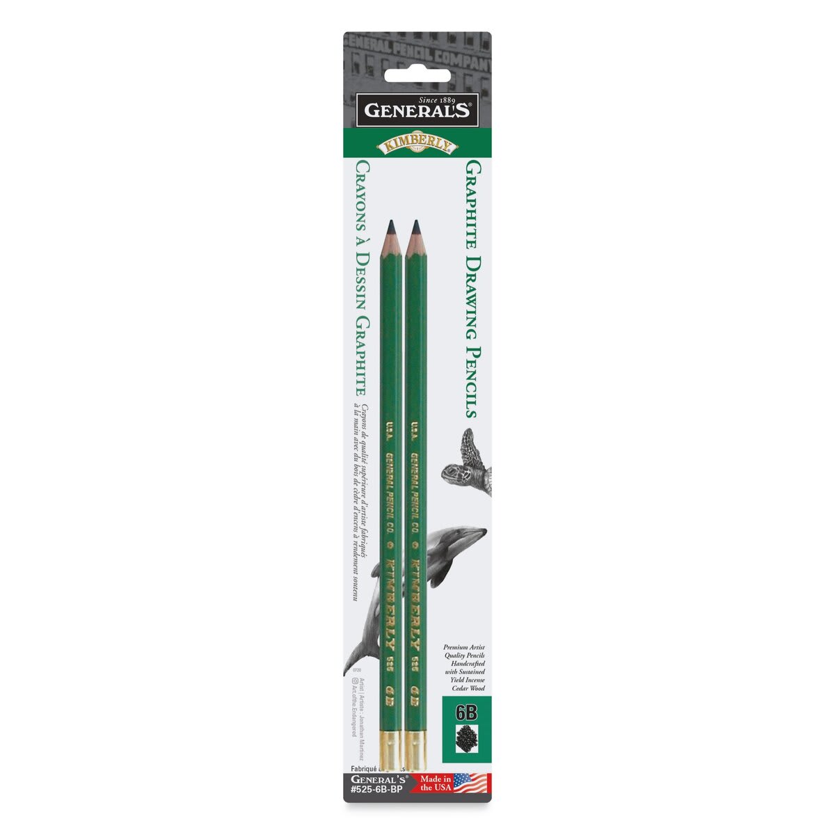 General's Kimberly Graphite Pencil - 6B, Pkg of 2, front of the packaging