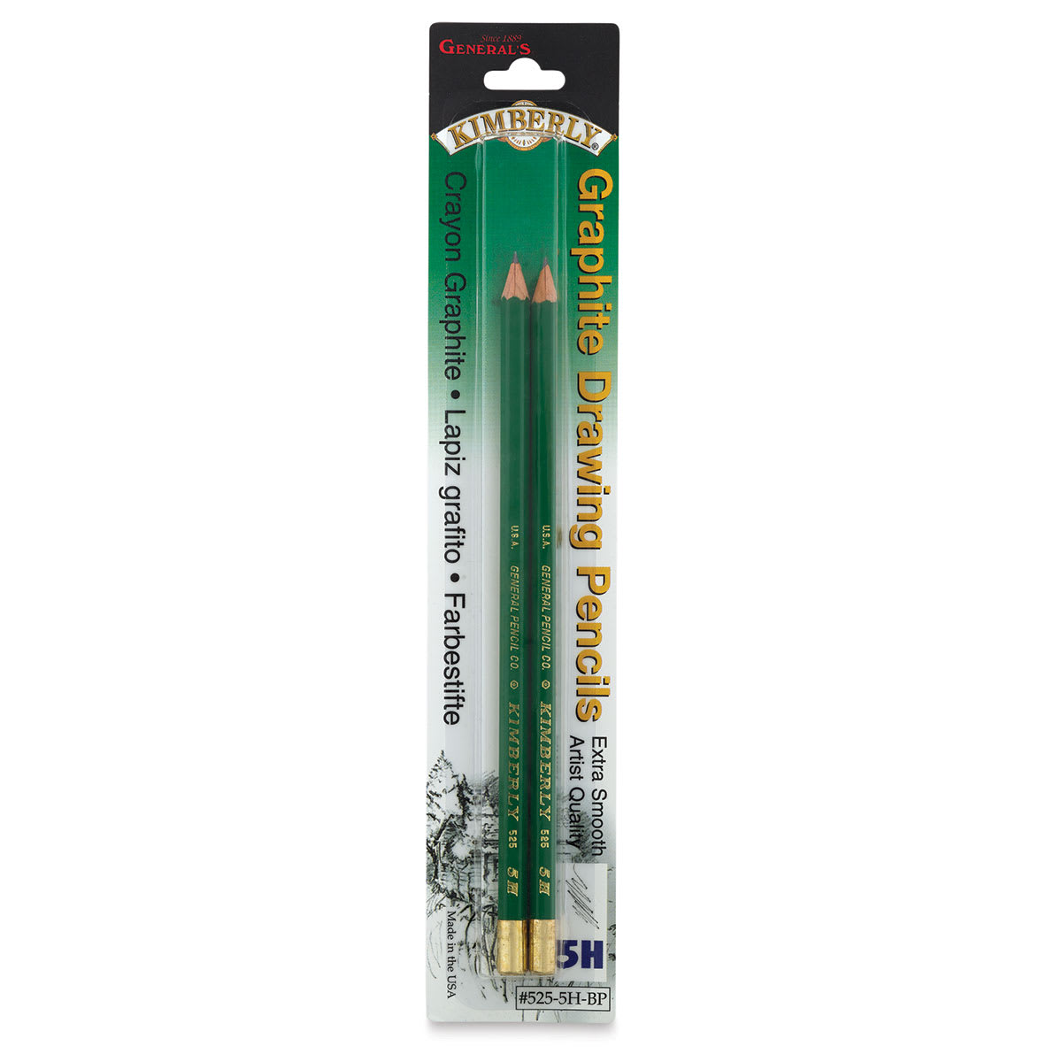 General's Kimberly Graphite Pencil - 5H, Pkg of 2, front oft he packaging General's Kimberly Graphite Pencil - 5H, Pkg of 2, front oft he packaging