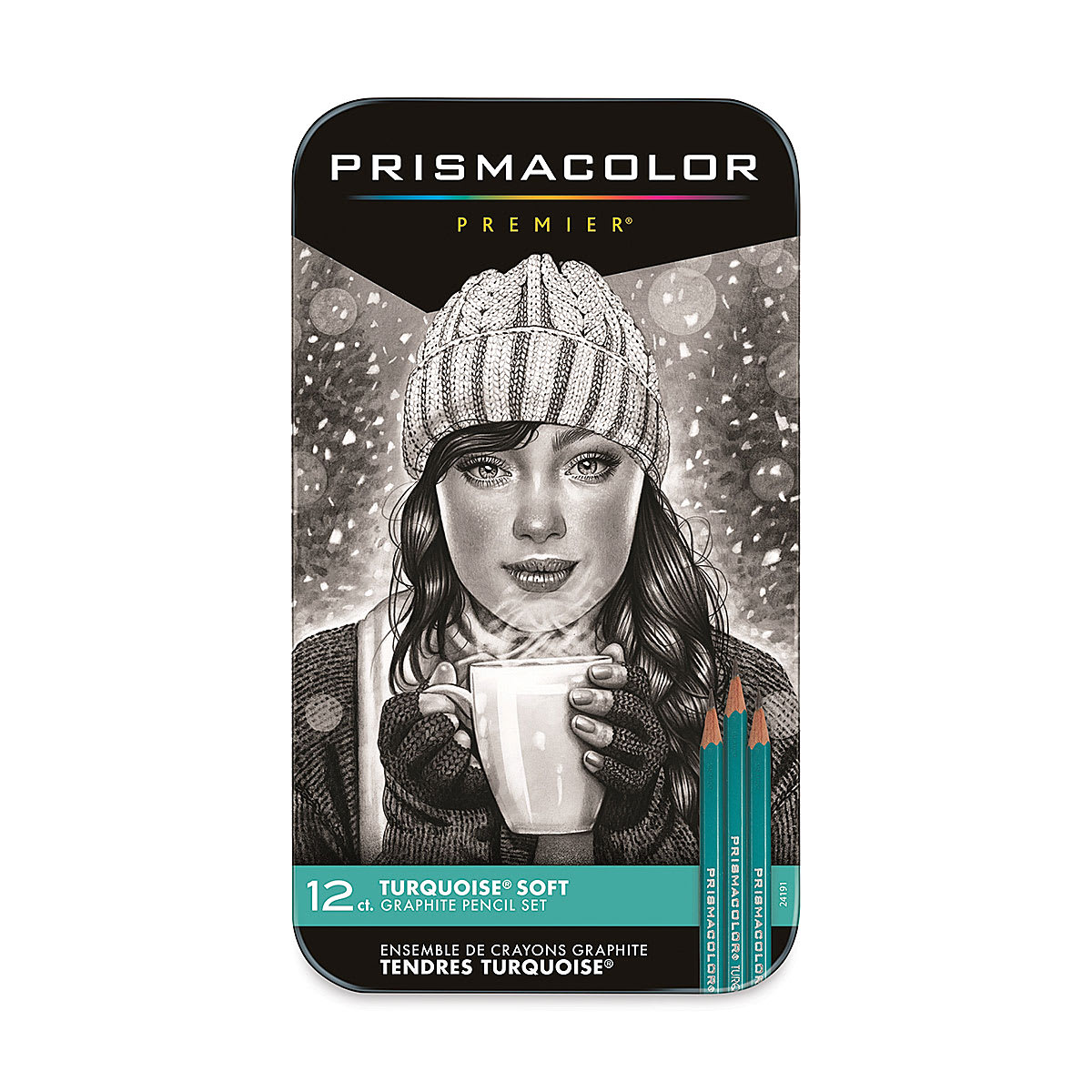 Prismacolor Turquoise Pencil Set - Cover of tin of 12 pc Art Set Prismacolor Turquoise Pencil Set - Cover of tin of 12 pc Art Set