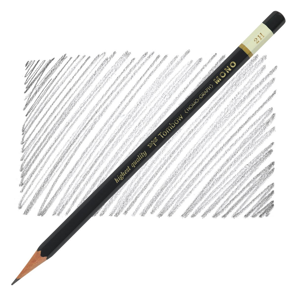 Tombow Mono Professional Drawing Pencil - 2H pencil and swatch